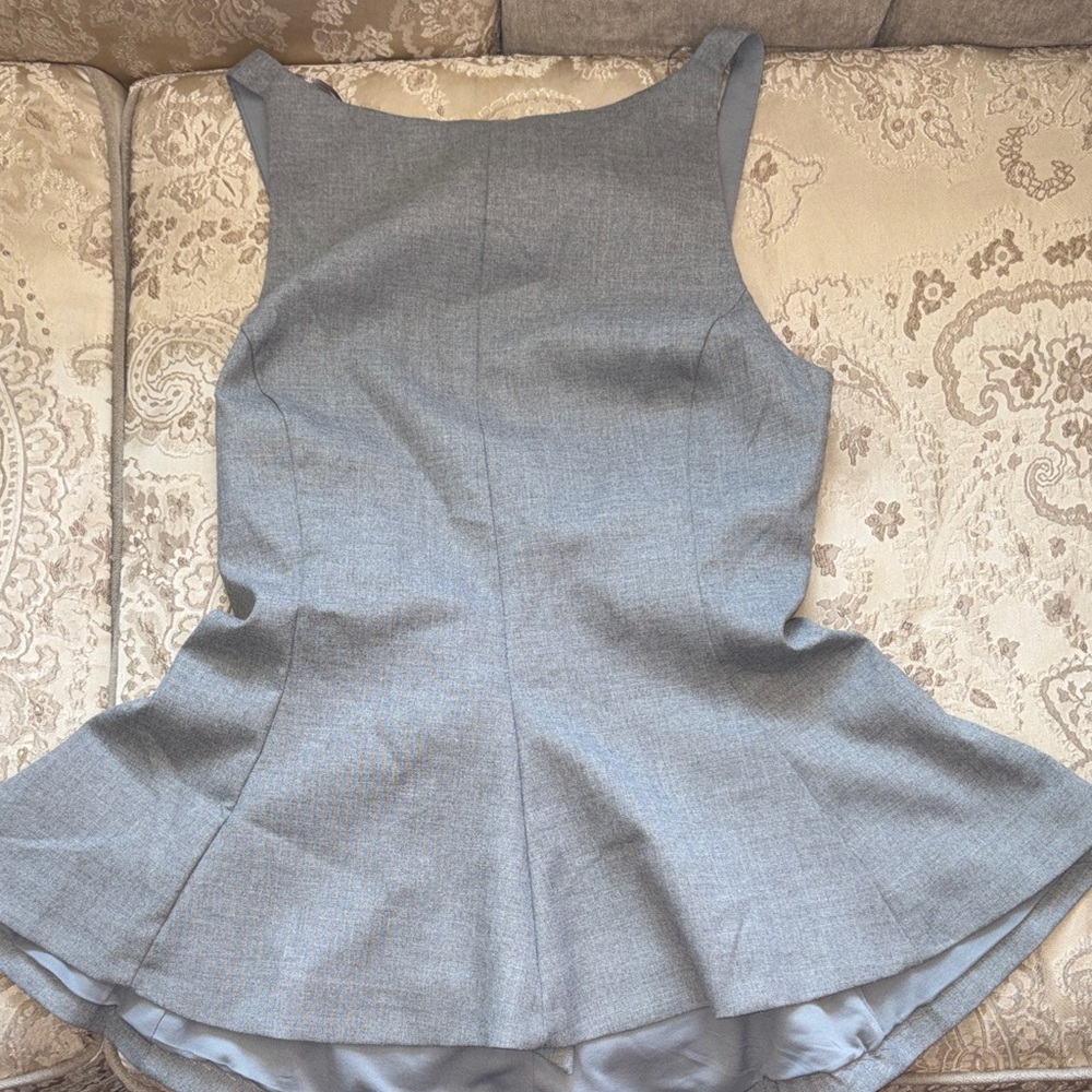 Zara Gray Sleeveless Blouse